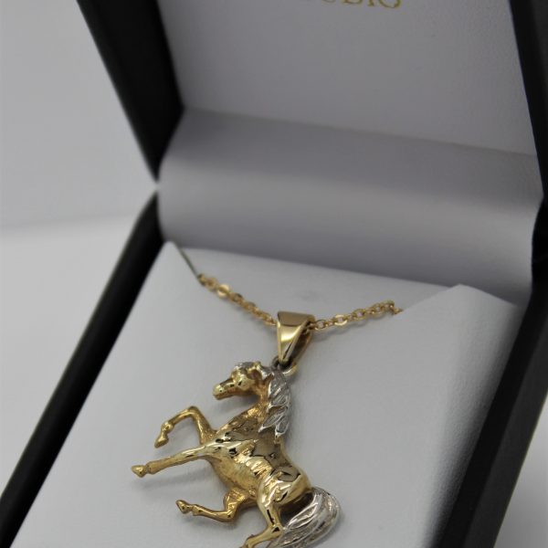 9ct Yellow Gold Horse Pendant – Kalgoorlie